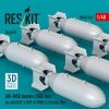 RESKIT RS48-0546 AN-M58 bombs (6 pcs) (500 lbs) for all USAF & RAF of WW2 & Korean War (3D Printed) 1/48